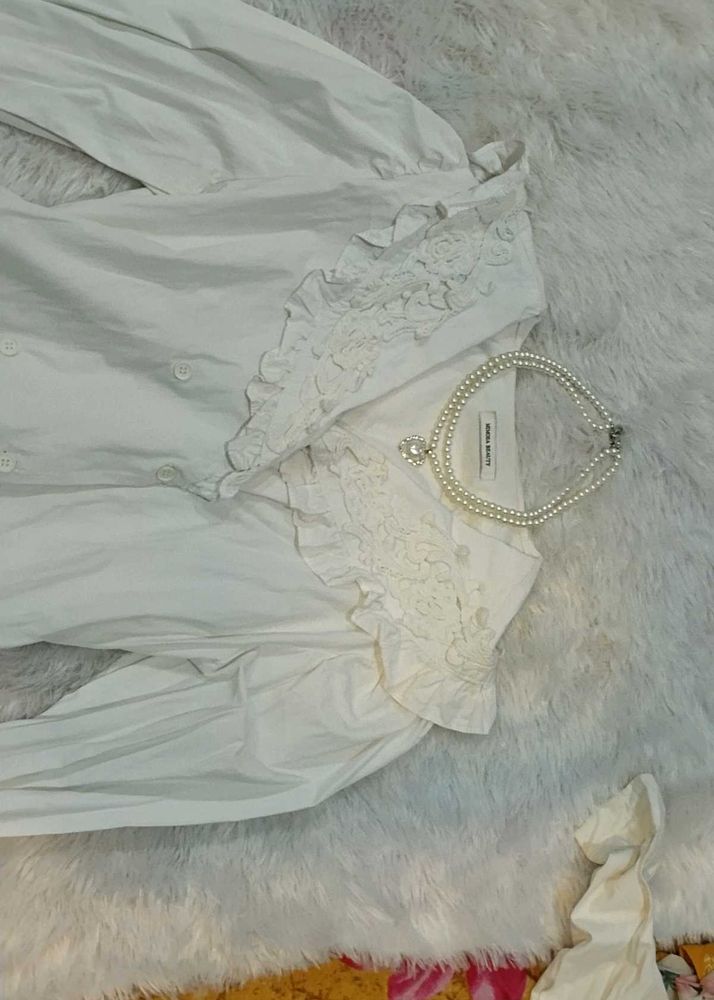 Vintage Ruffled Blouse