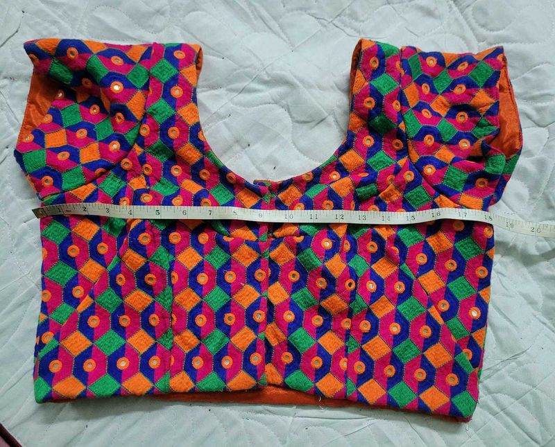 Thick Fabric All Over Embroidered Blouse