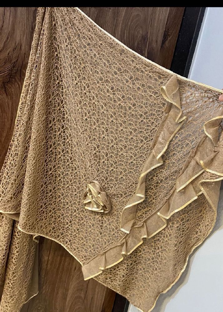 Elegant Gold Net Dupatta