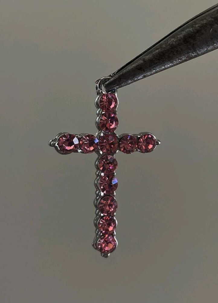 Pink Cross Necklace