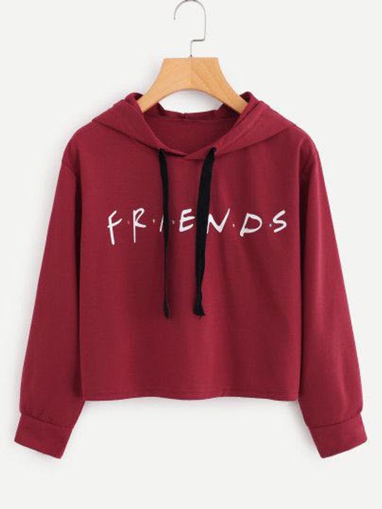 Burgundy Friends Hoodie