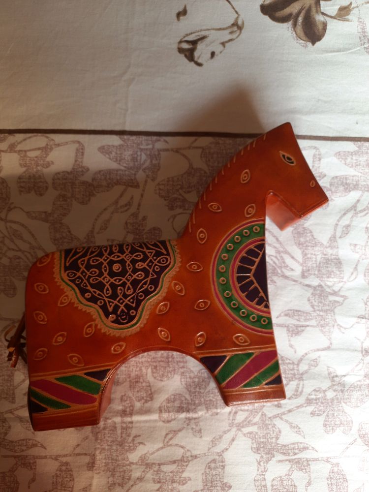 Leather Horse Piggy Bag Big Size