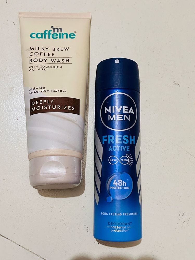 Coffee Body Wash With Free Nivea Deo