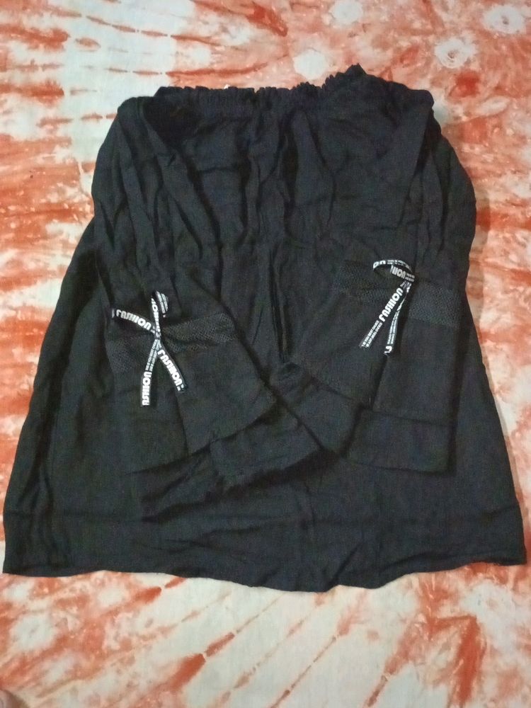 An Off The Shoulder Black Stylish Top