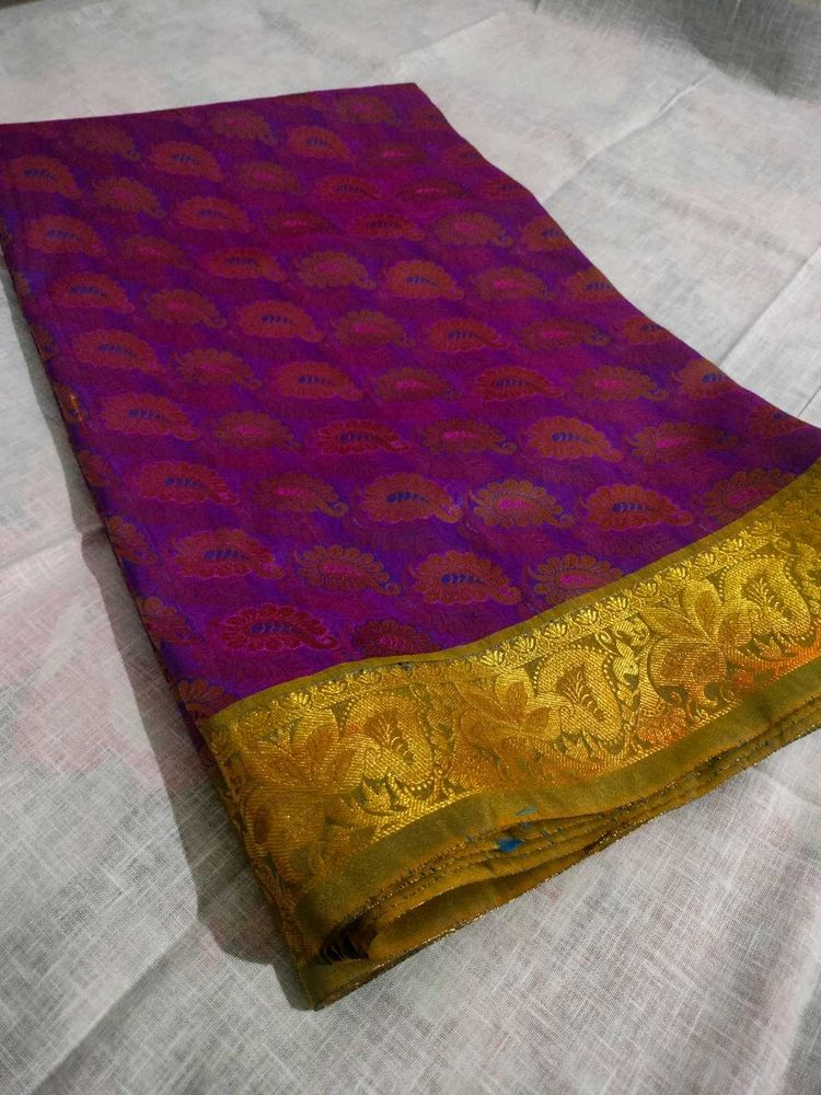 Elegant Purple Kanjeevaram Saree