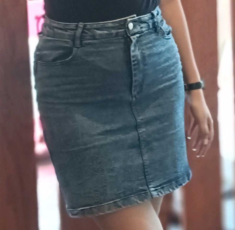 Denim Mini Skirt