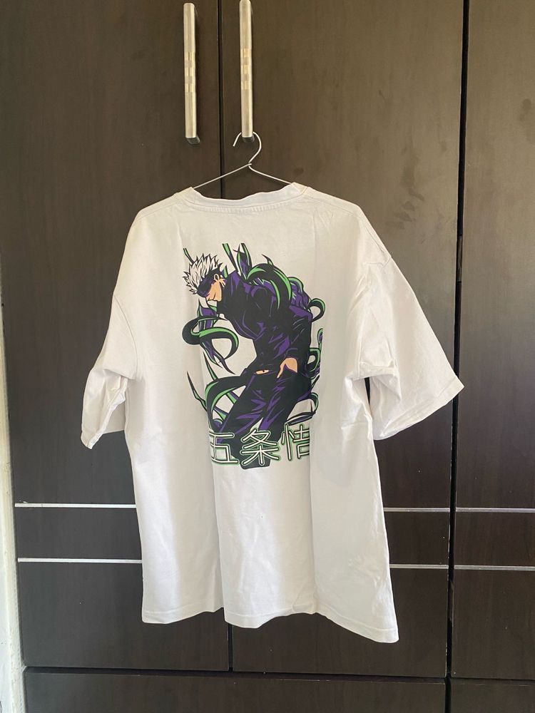 Anime White Oversized Tshirt