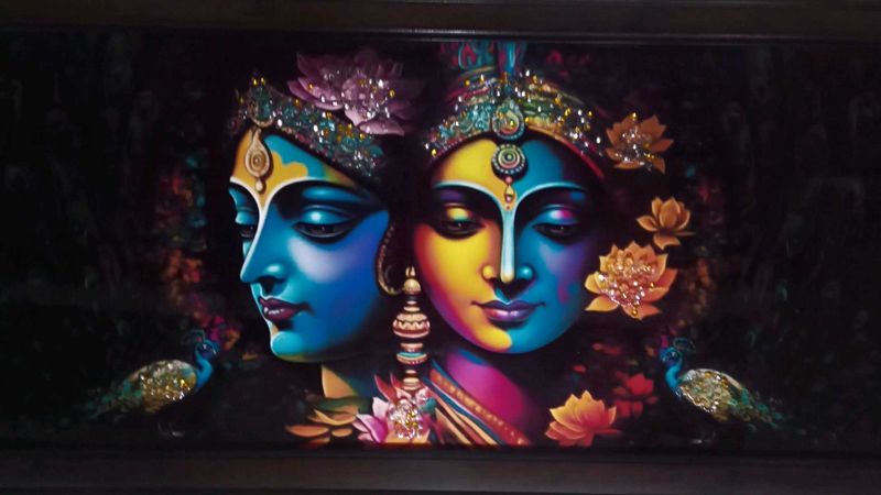 Divine Radha Krishna photo frame