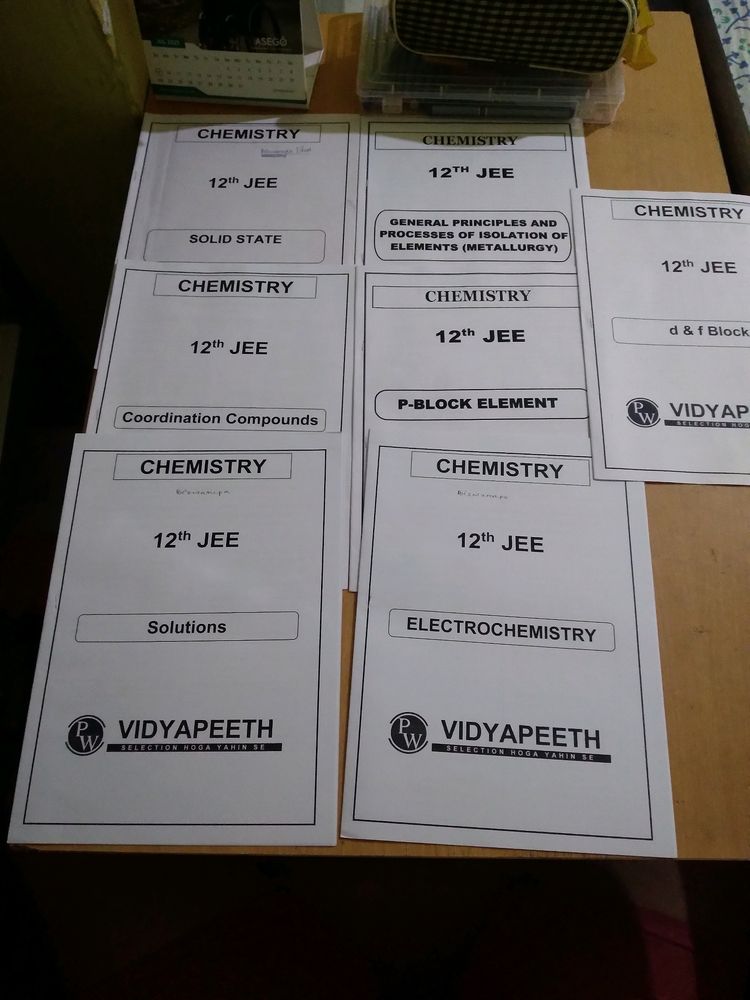 PHYSICS WALLAH CHEMISTRY DPP CLASS 12TH