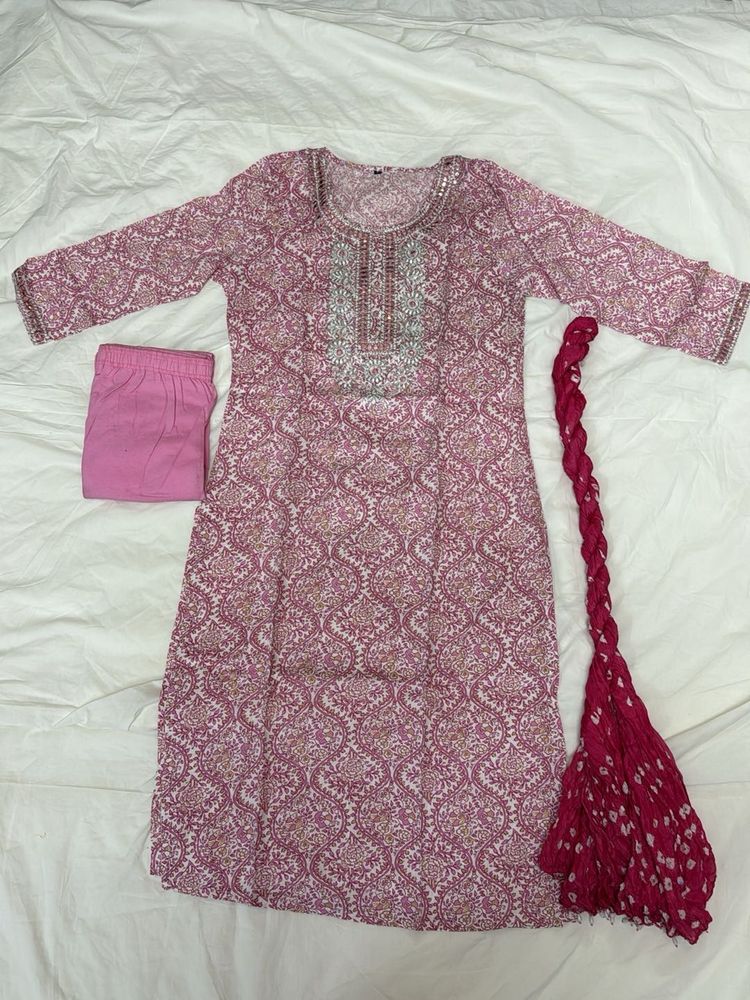 Pretty Pink Sequin+Embroidery Heavy Suit