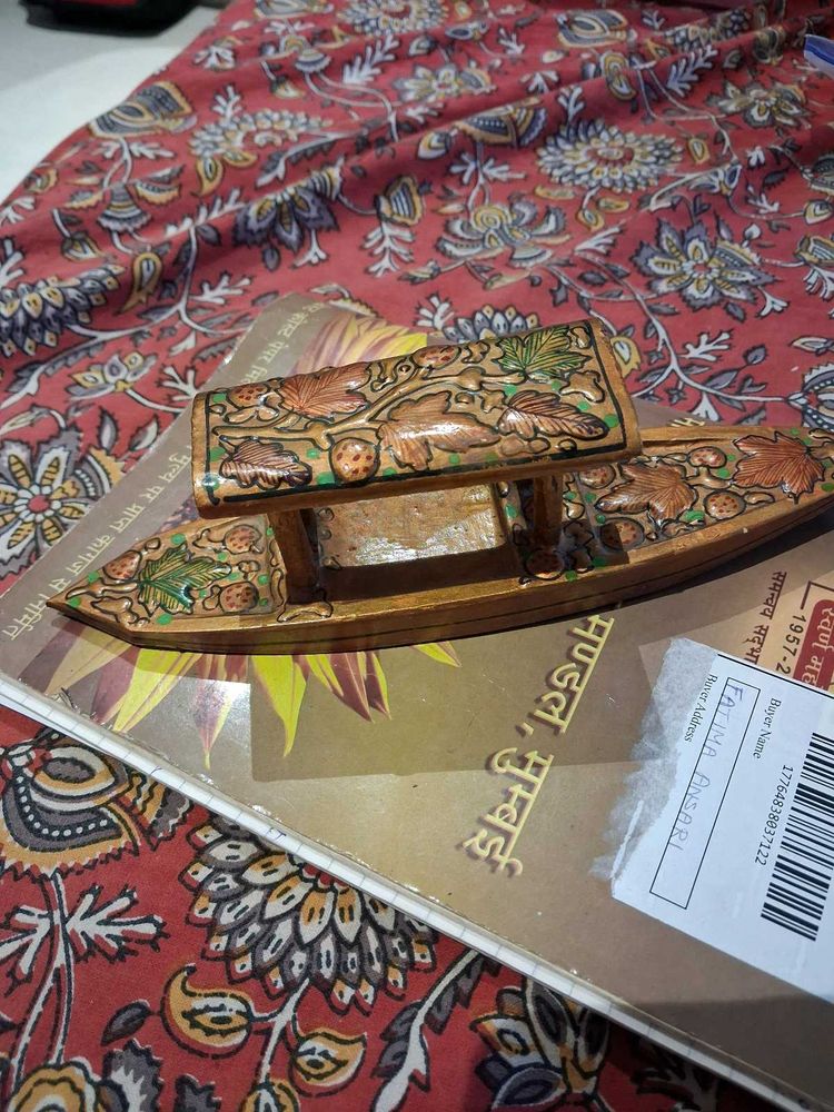 Handcrafted Wooden Decorative kashmiri   Boat