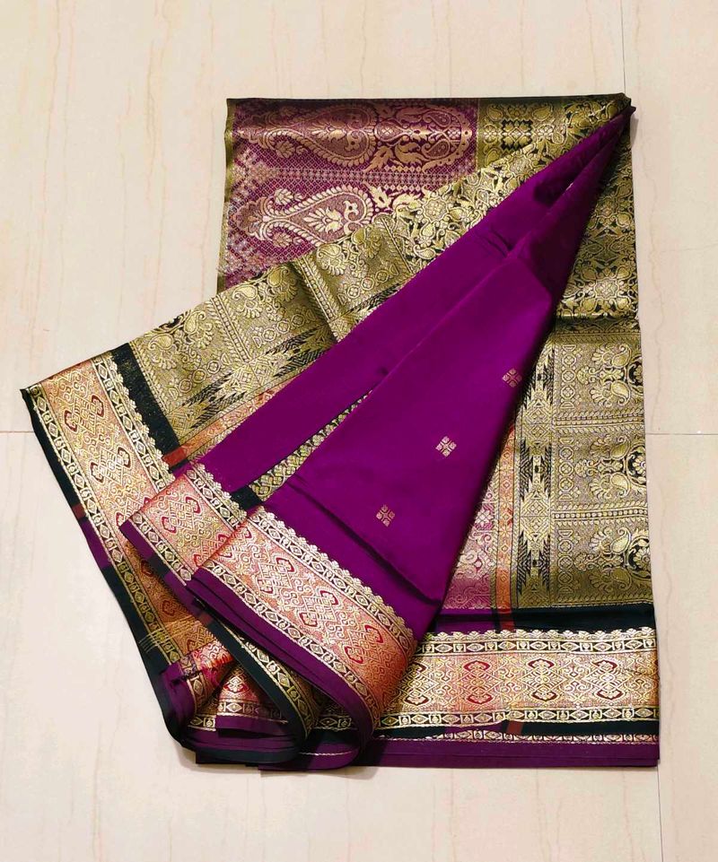 Elegant Purple Banarasi Saree