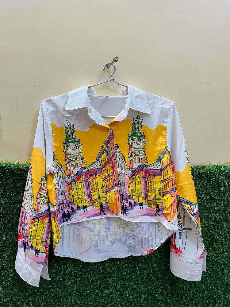 ELEGANT WOMEN PRINTED MULTICOLOURED SHIRT
