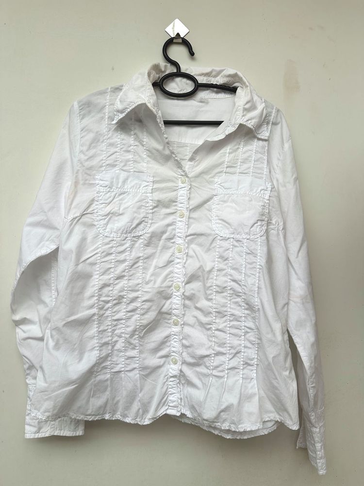 White frill Shirt.