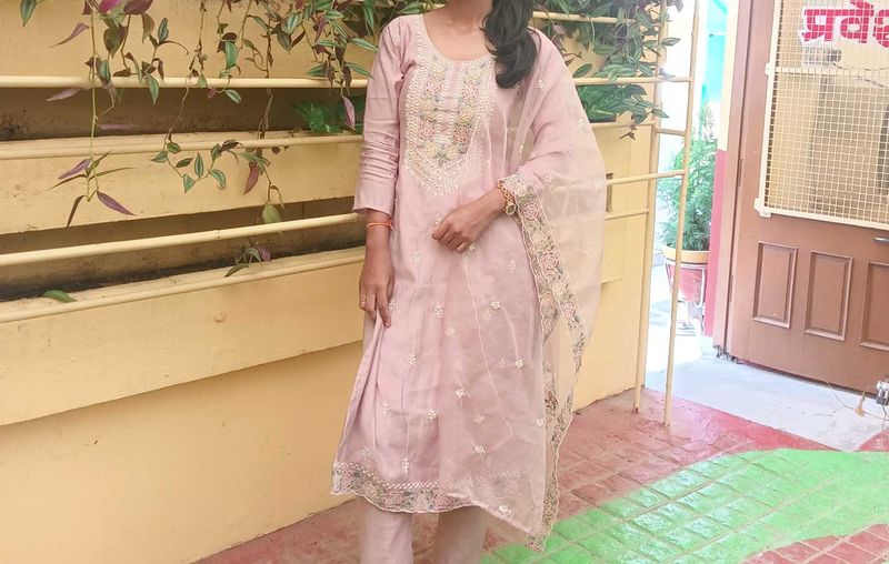 Organza Kurti Set