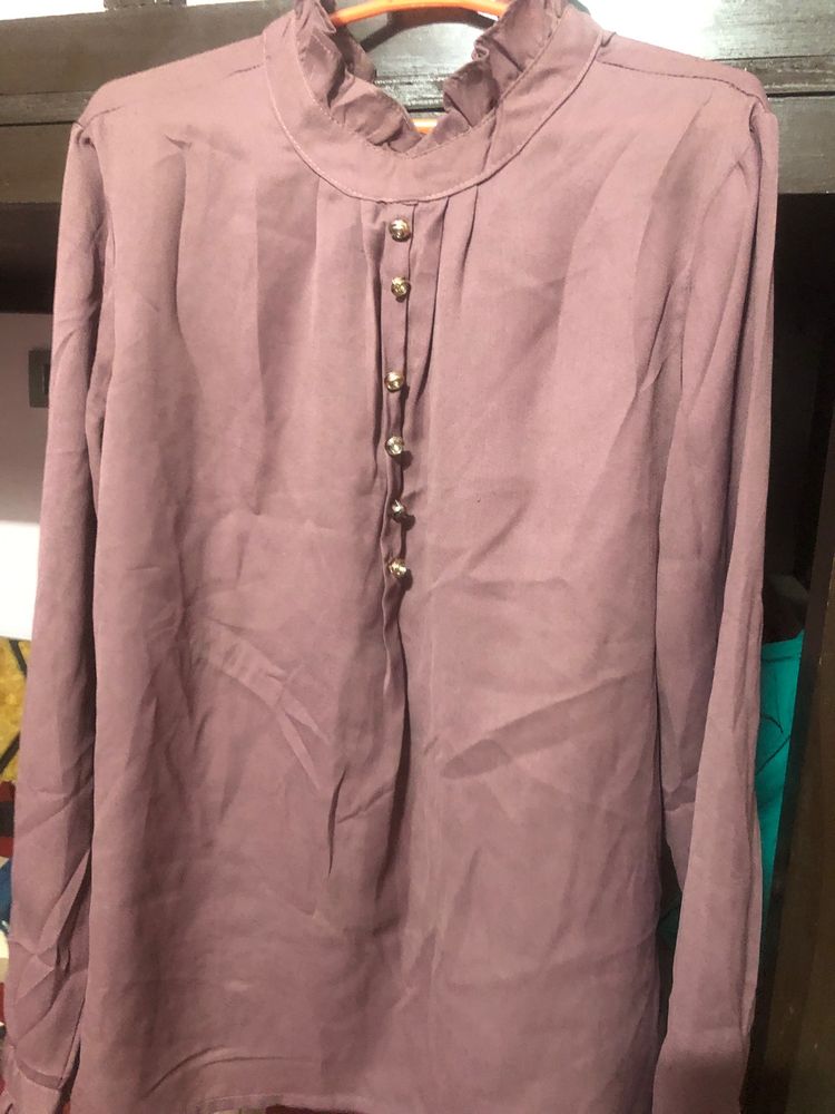 Pink High Neck Formal Top.