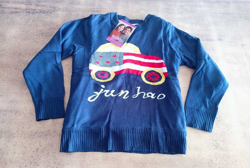 Cute Blue Kids&#39; Sweater