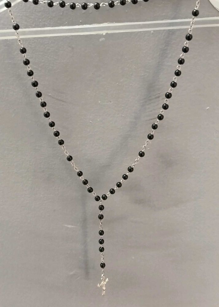 Long cross necklace