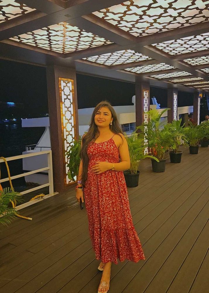 Red Printed Maxi Dress