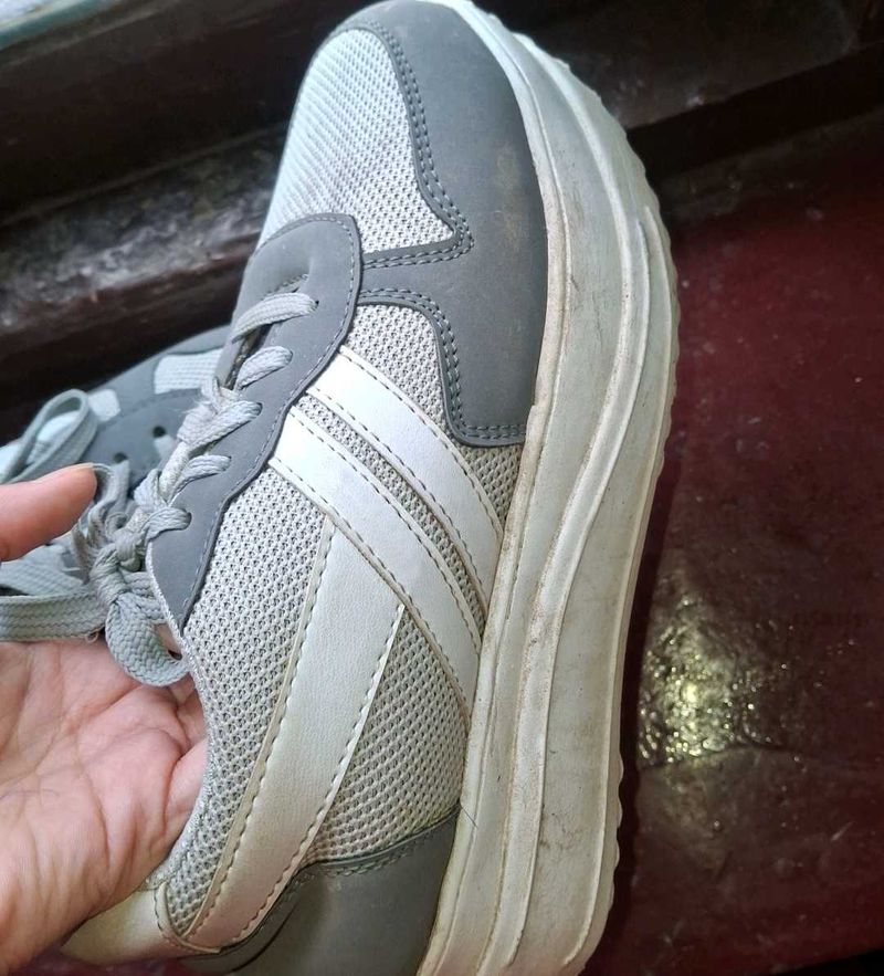 El Paso Gray &amp; White Sneakers