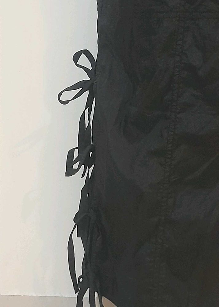 NUON bow detail parachute pants