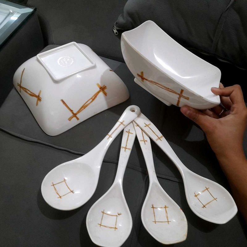 Serving Bowl Set Plastic Minimalistic