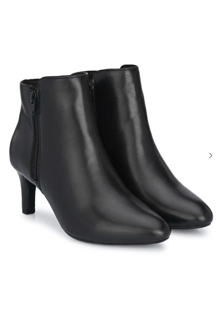 Black Leather Ankle Boots