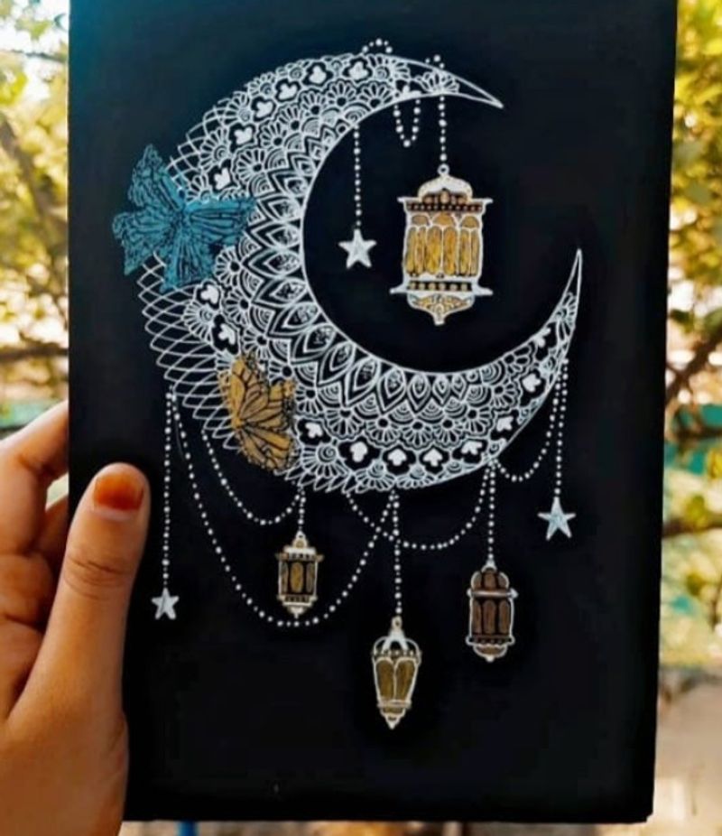 Moon Mandala Art Painting