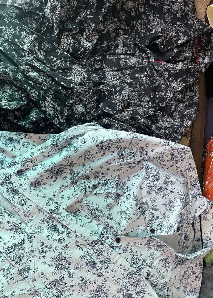 Set of 2 Bene Kleed Floral Shirts