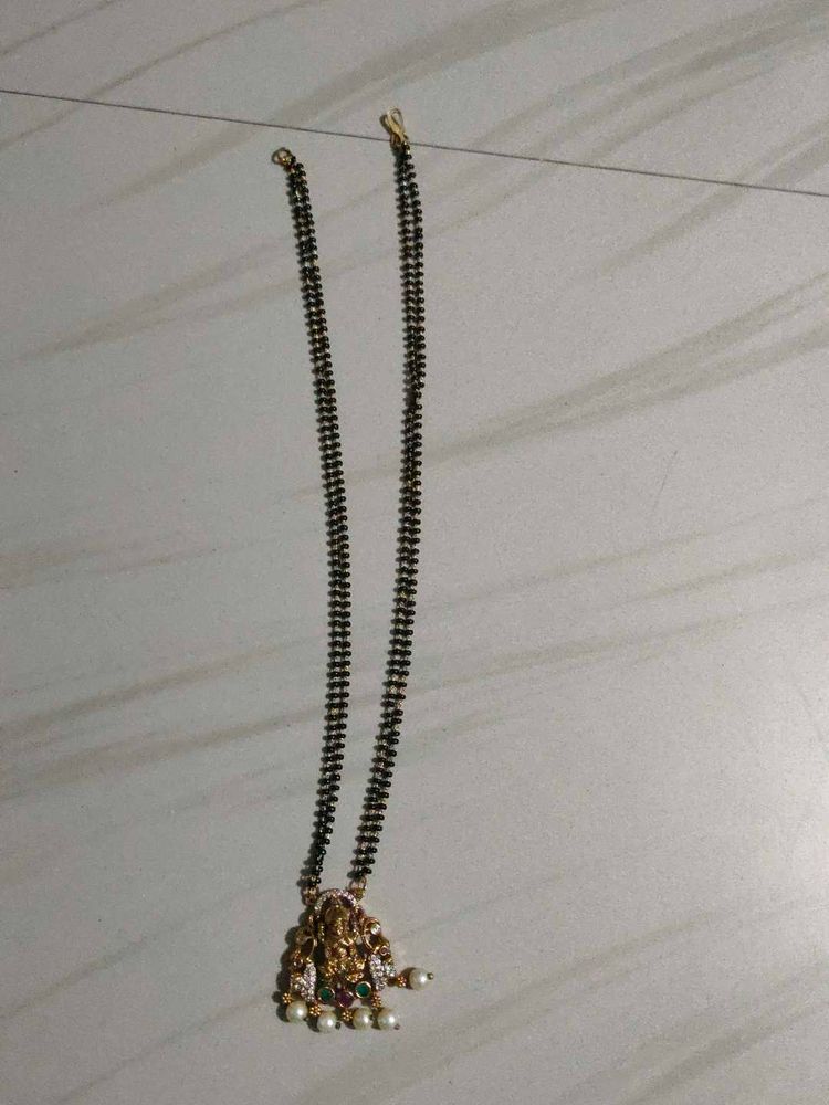 Gold Mangalsutra with Lakshmi Pendant