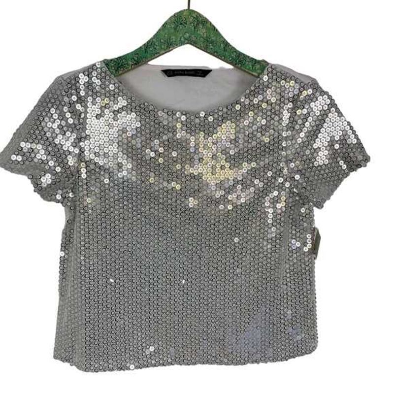 Zara Sequin Party Top