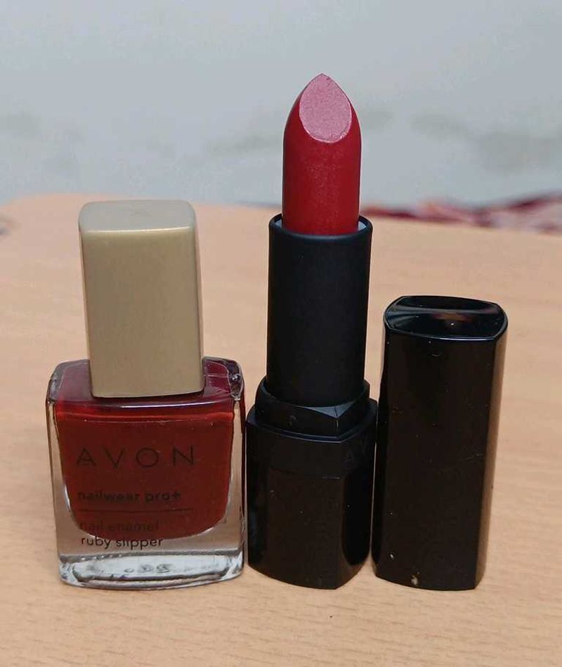 Avon Brand New Combo Matte Lipstick &amp; Nail Paint