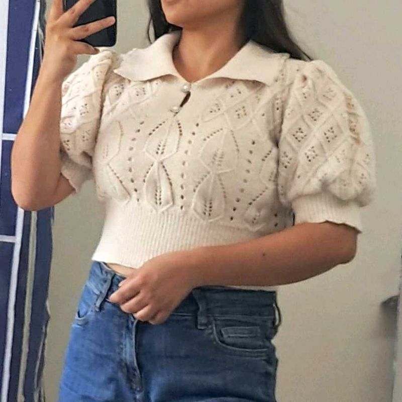 Crochet Knit Top