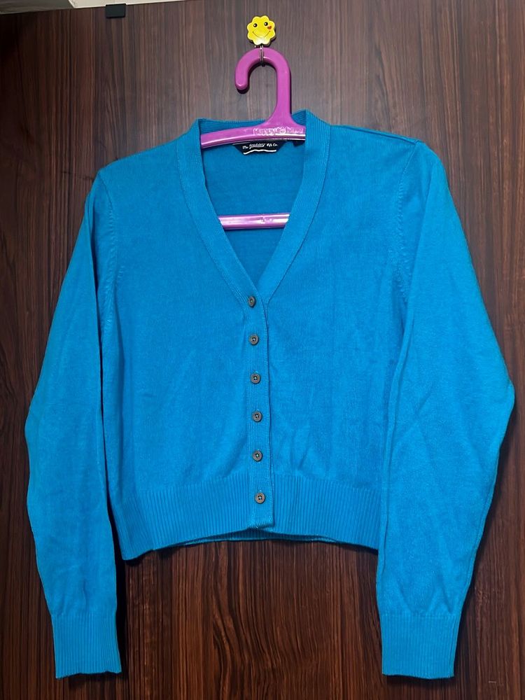 Women’s Blue Cardigan Sweater