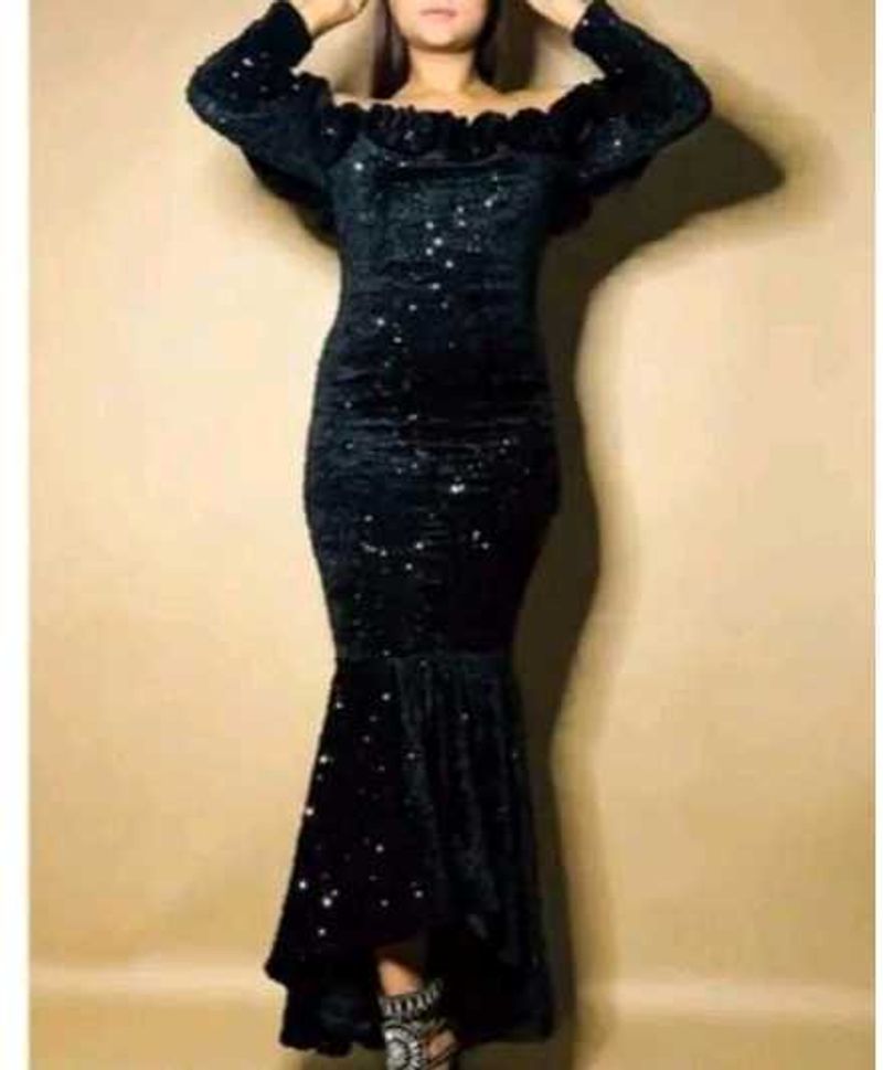Black Sequin Mermaid Gown