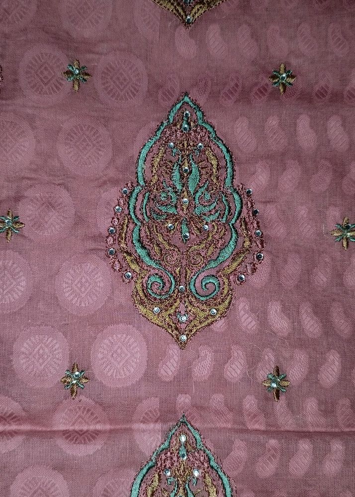 Unstitched Kurta With Pure Chiffon Dupatta