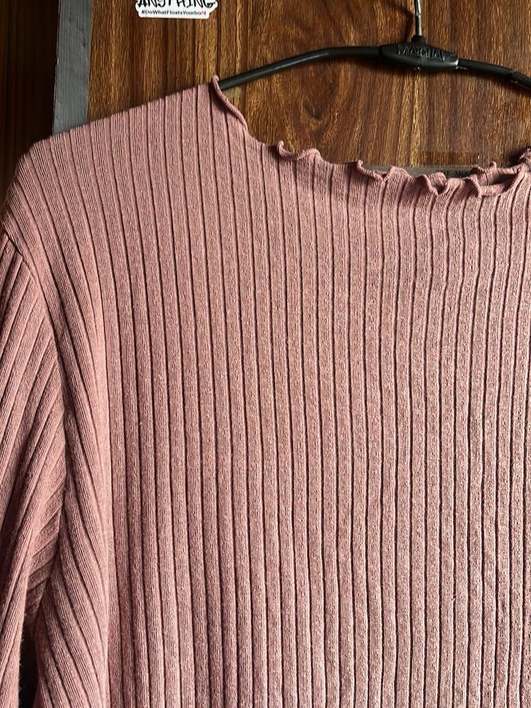 Pink Ribbed Top
