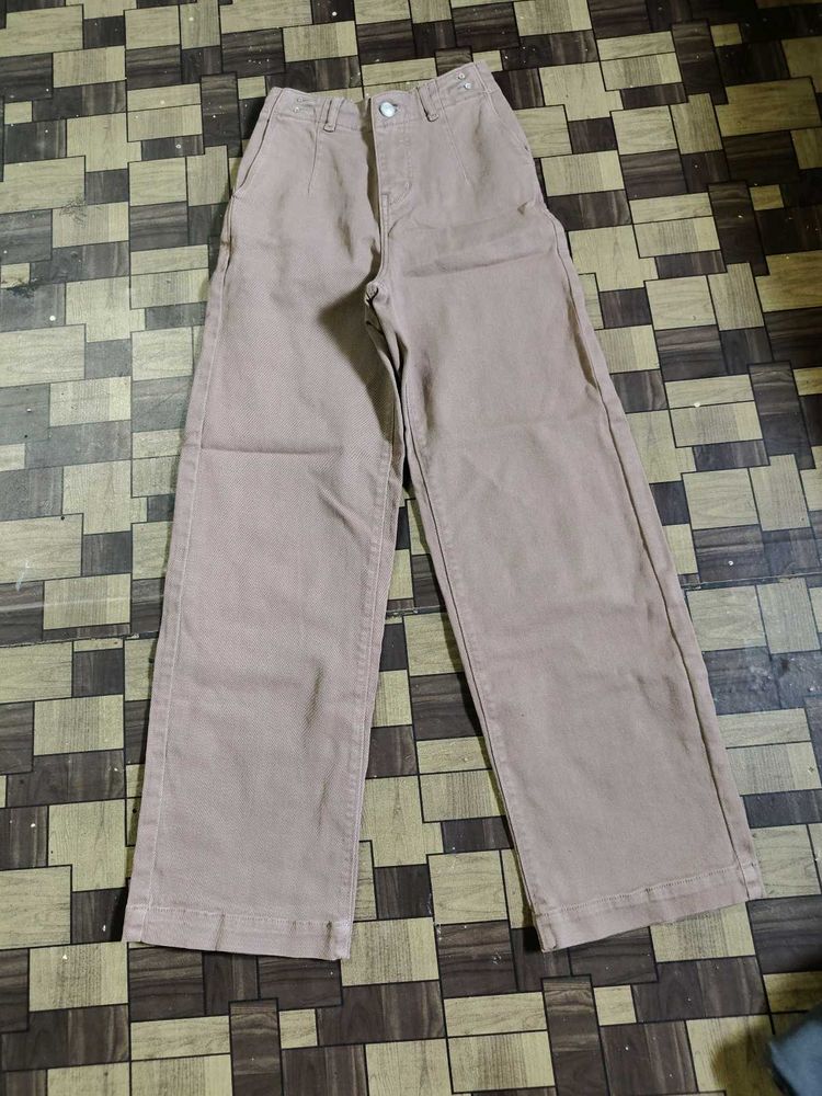 Wide Leg Tan Pants