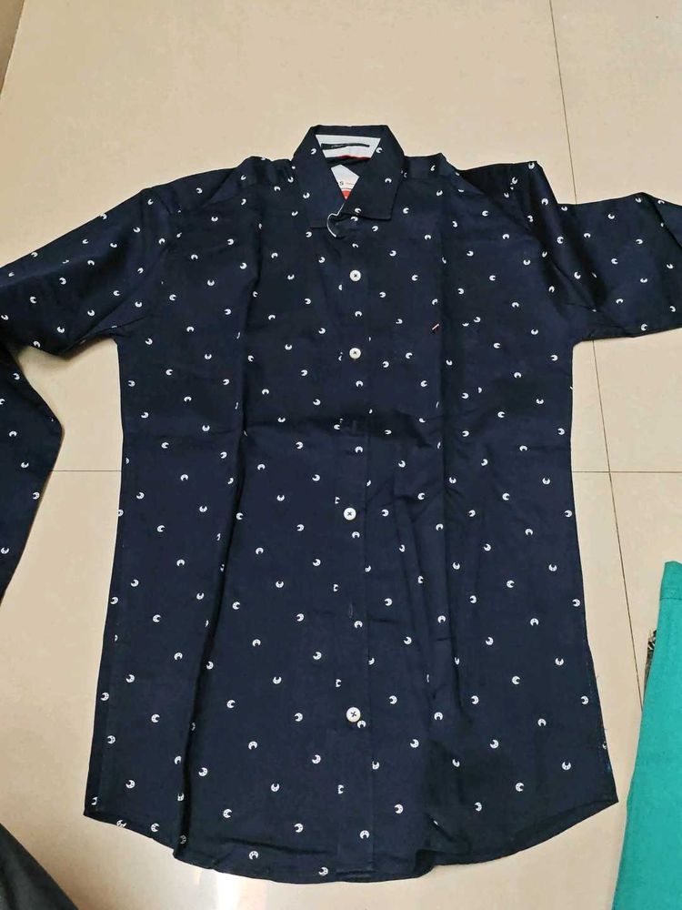 Navy Printed Shirt