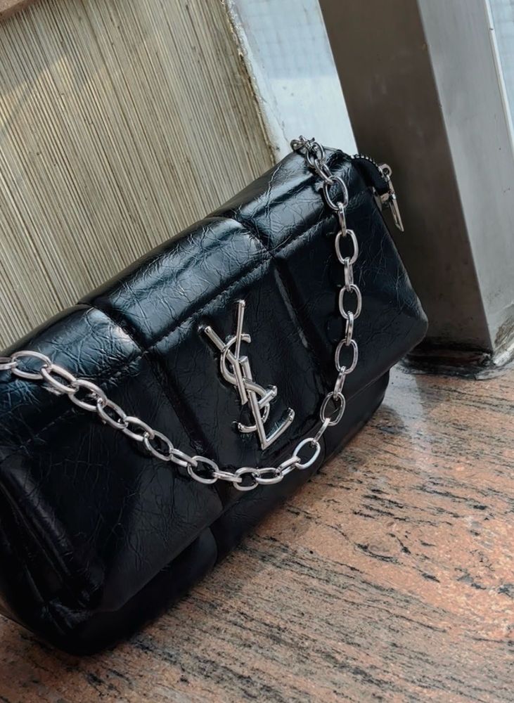 YSL Black Handbag 1st copy