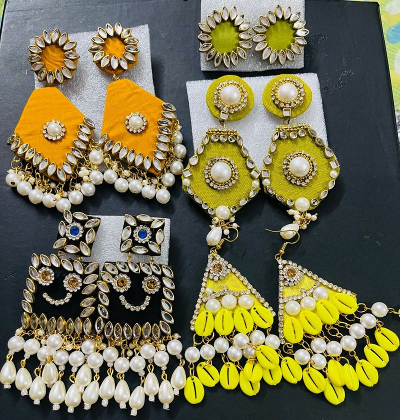 Hand Made 5pair Earrings Combo Set