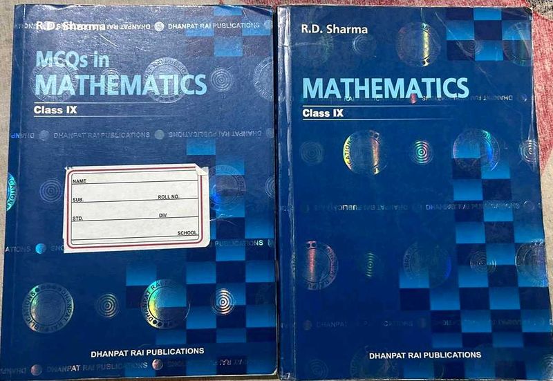 R.D. Sharma Class IX Math Books Set Of 2 MCQ