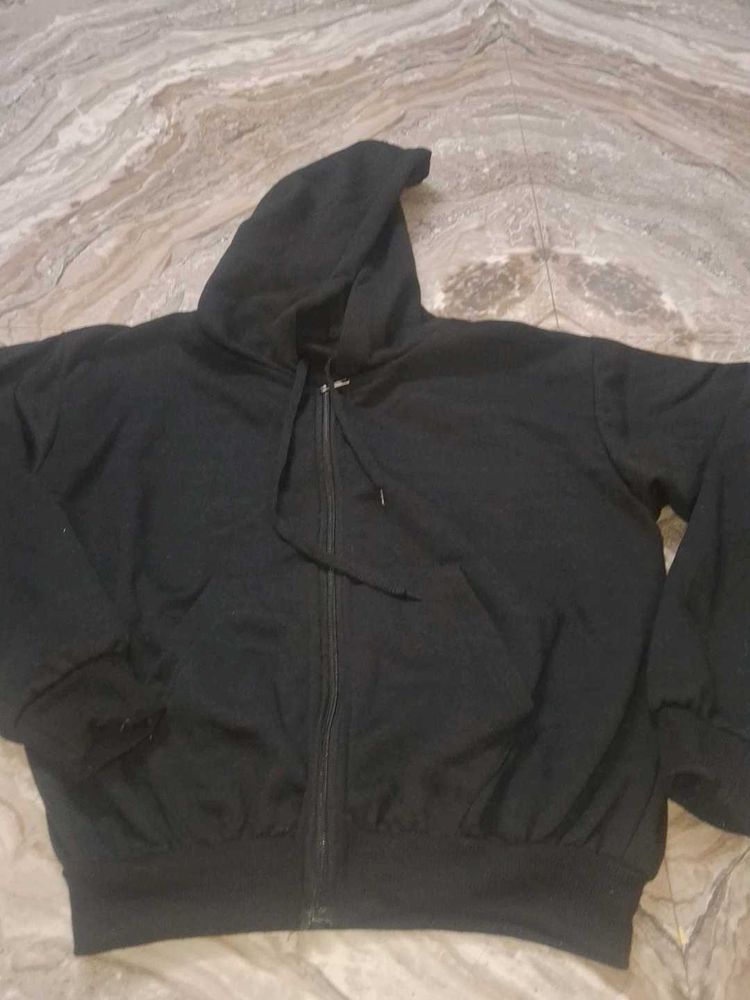 Black Zip-Up Hoodie