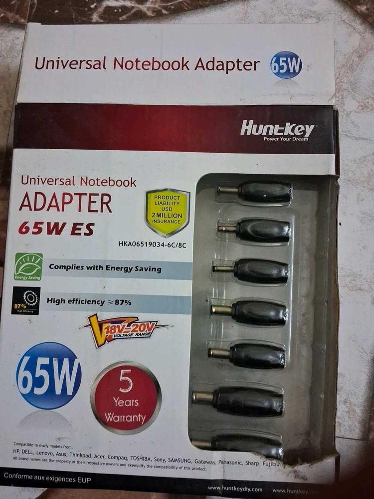Huntkey 65W Laptop Adapter Pins