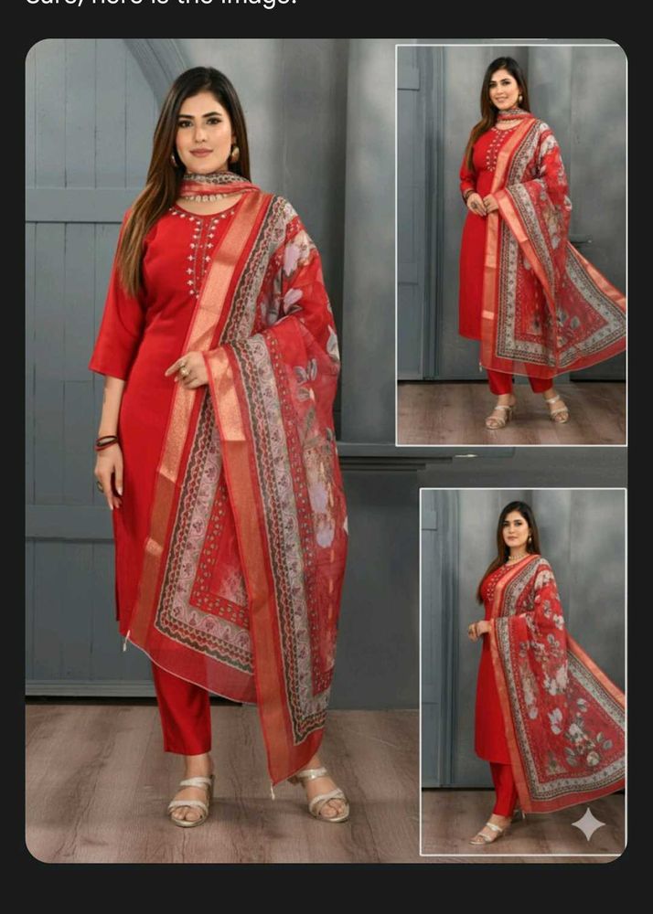 Red Salwar Suit Set