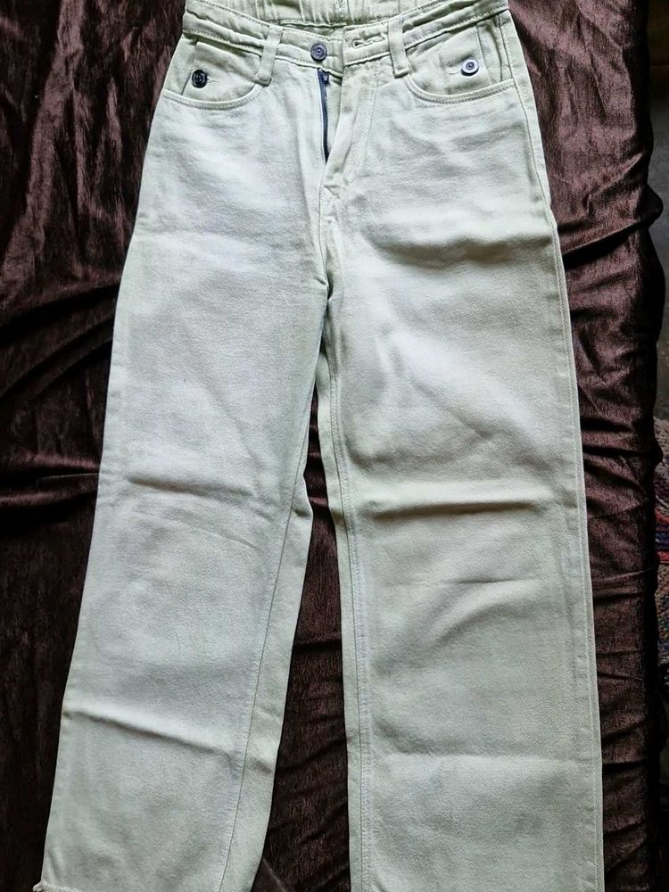 Denim Straight Jeans For Woman