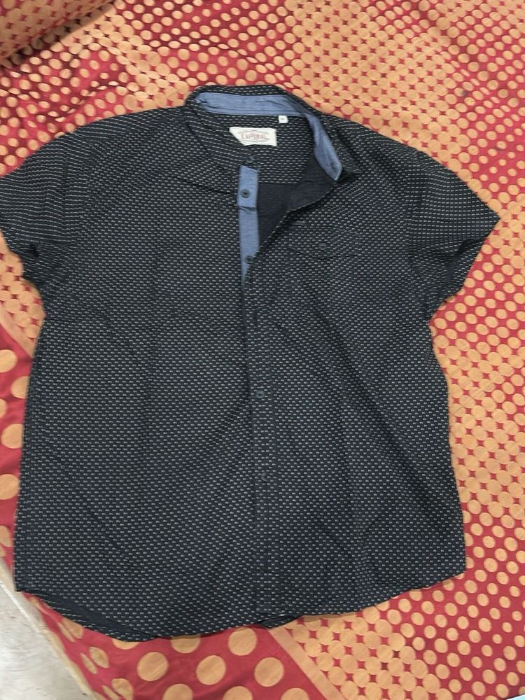 Men Black Half Sleeve Shirt