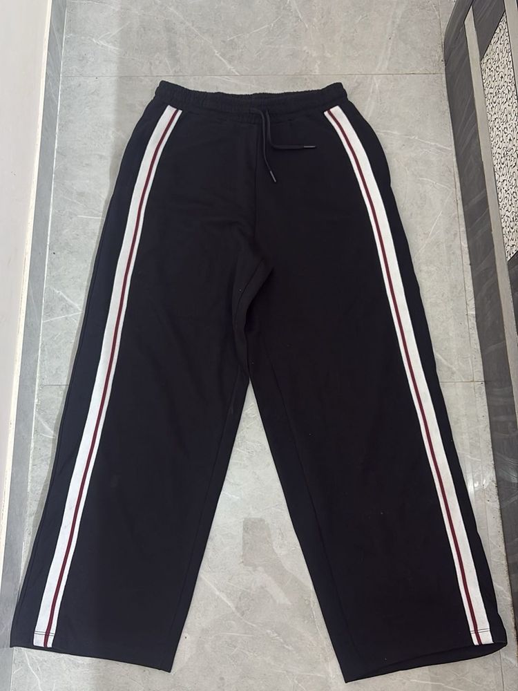 Striped Wide-Leg Lounge Pants