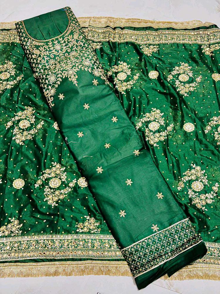 Green Embroidered Salwar Kameez