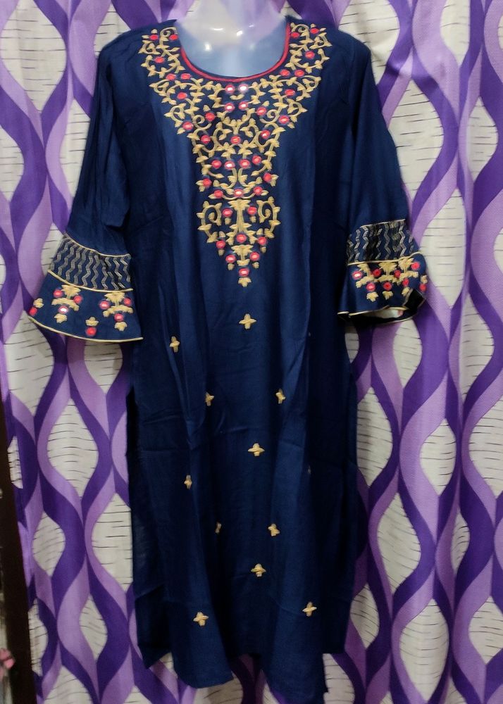 Embroidery Work Kurti Single Pc